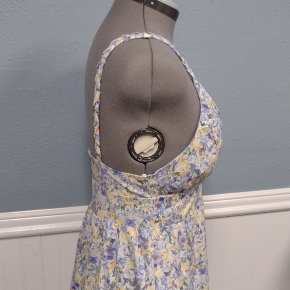 NEW Lulu's Blue and White Ruffled Tiered Maxi Dress - Picture 4 of 16